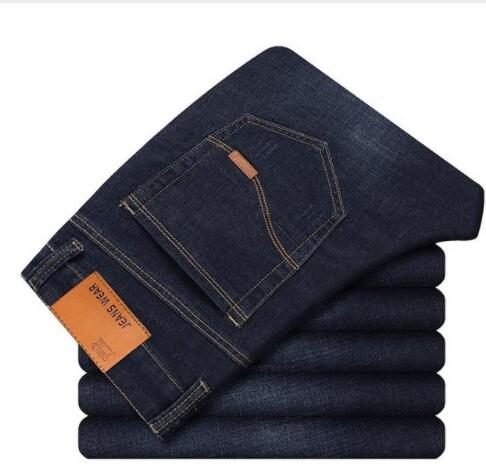 2019 Brand  Mens Winter Blue Fleece Jeans Lined Stretch Denim Warm Jeans For Men Designer Slim Fit bikrer youth Jeans 28-38 size