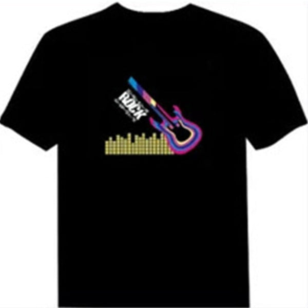 Hot Led t shirt Men Party Rock Disco DJ Sound Activated LED T Shirt Light Up and down Flashing Equalizer Men's Glowing TShirt