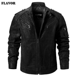 Men's Pigskin Real Leather Jacket Genuine Leather Jackets Motorcycle Jacket Coat Men