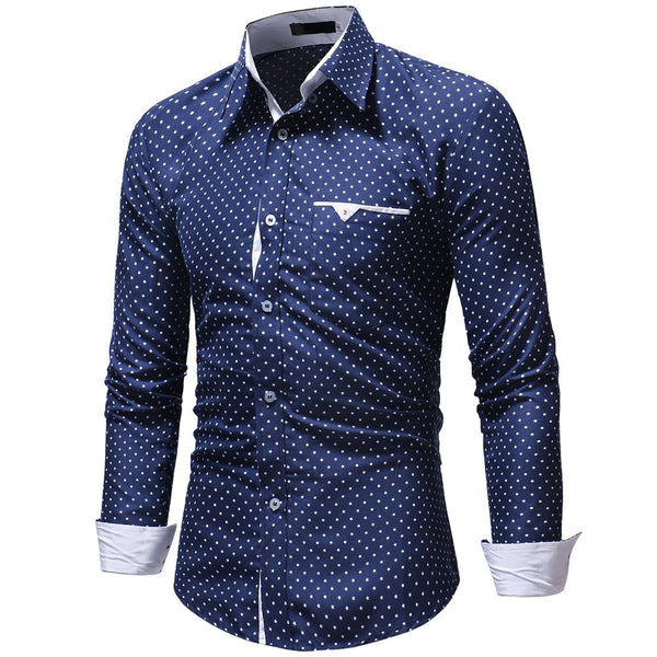 Men Shirt Slim Fit Shirt Long Sleeve Men Fashions Turn-Down Collar Shirts Button Korean Style Shirt Man camisa social masculina