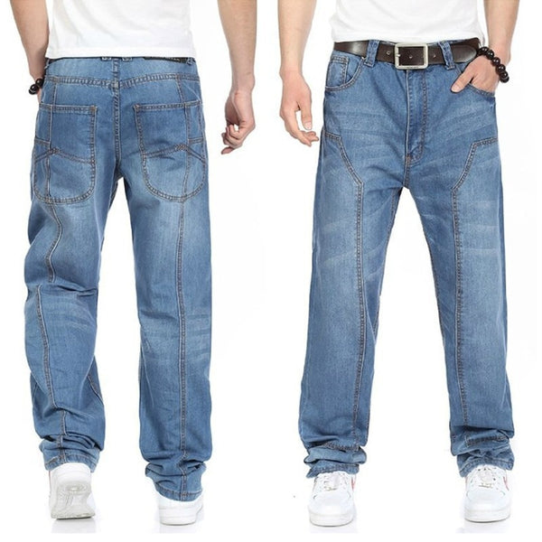 2019 New Casual Large Size Jeans Men Plus Fertilizer to increase the individuality fashion Hip-hop jeans Loose