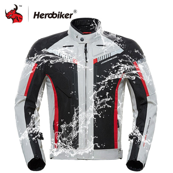 HEROBIKER Autumn Winter Motorcycle Jacket Men Waterproof Windproof Moto Jacket Riding Racing Motorbike Clothing Protective Gear