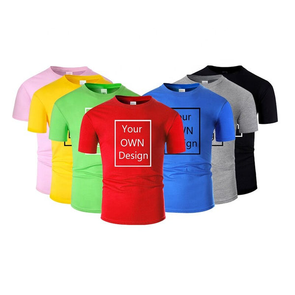 T shirts 100% Cotton Design Brand Logo/Picture Custom Girl Men and Women DIY T-shirt Short Sleeve Casual Tshirt Tops Clothes Tee