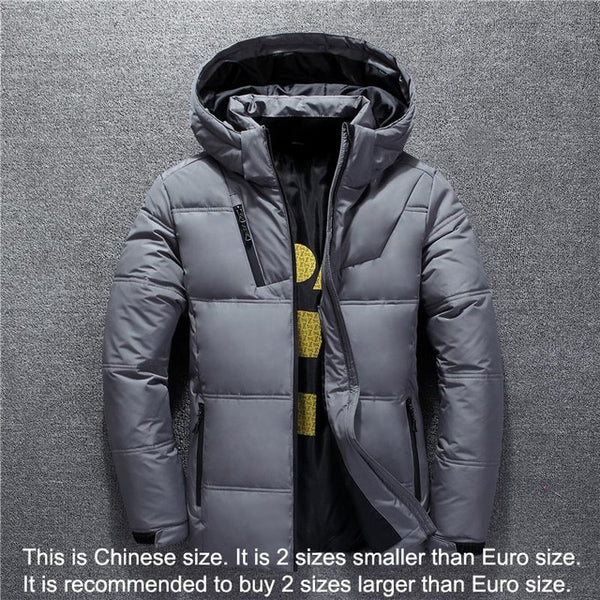 New Winter Jacket Men High Quality Fashion Casual Coat Hood Thick Warm Waterproof Down Jacket Male Winter Parkas Outerwear