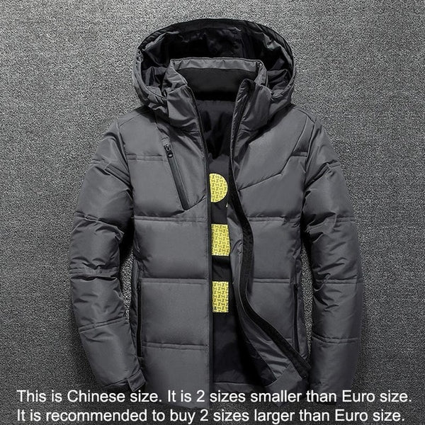 New Winter Jacket Men High Quality Fashion Casual Coat Hood Thick Warm Waterproof Down Jacket Male Winter Parkas Outerwear