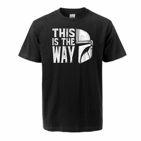 Men The Mandalorian T Shirts 2020 Summer Tops Tees Cotton Short Sleeve Star Wars This Is My Way Streetwear Crew Neck T-shirts