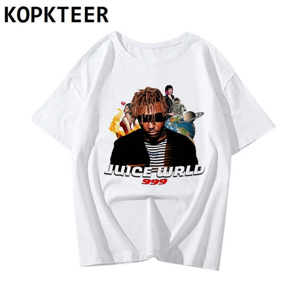 Hip Hop Singer Juice Wrld RIP Print Harajuku Tee Men 2019 Streetwear Rapper T Shirt Casual Tops Anime Shirt Male Camiseta Hombre