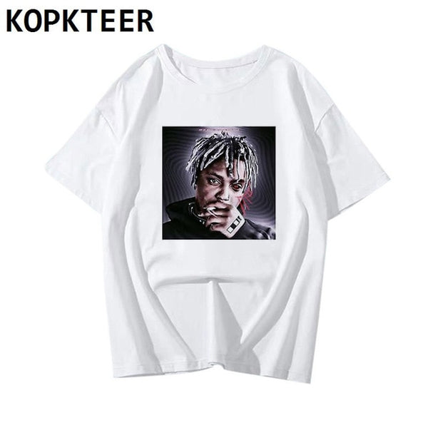 Hip Hop Singer Juice Wrld RIP Print Harajuku Tee Men 2019 Streetwear Rapper T Shirt Casual Tops Anime Shirt Male Camiseta Hombre