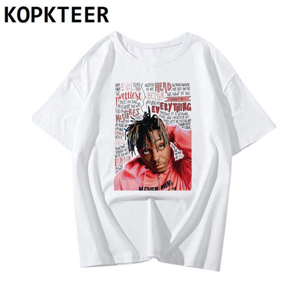 Hip Hop Singer Juice Wrld RIP Print Harajuku Tee Men 2019 Streetwear Rapper T Shirt Casual Tops Anime Shirt Male Camiseta Hombre