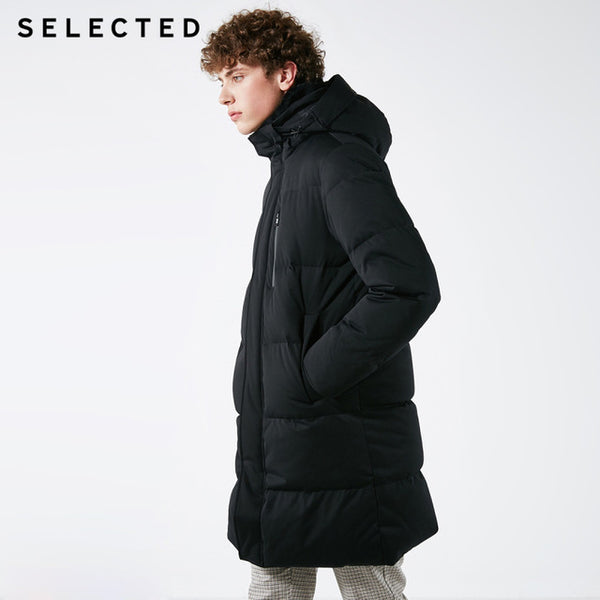 SELECTED Winter Down Jacket New Duck Down Clothes Double-Collar Parka Men's Mid-long Down Garment Warm Coat S | 418412526