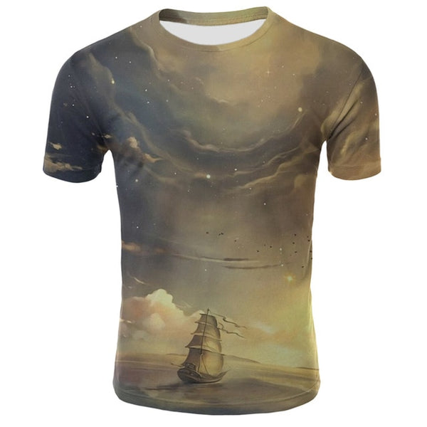 3D Starry Sky T shirt Men Women Fashion Harajuku O-Neck Short Sleeve Night Sky Casual Tops Tees Cool Galaxy T shirt