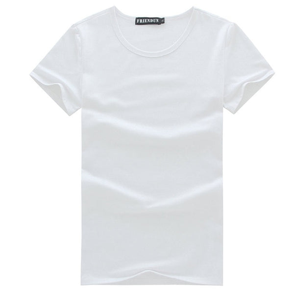 Men T shirt round neck Solid color black white women men T-shirt short Sleeve Average quality thin shirt