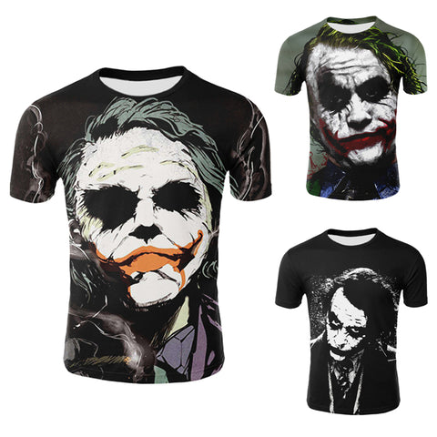 Summer Clown 3D Printed T Shirt Men Crew Neck Casual Tee Shirt Funny Short Sleeve Streetwear 3d Cool Joker T Shirts