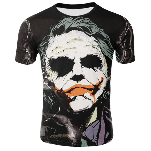 Summer Clown 3D Printed T Shirt Men Crew Neck Casual Tee Shirt Funny Short Sleeve Streetwear 3d Cool Joker T Shirts