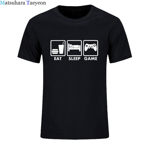 Matsuhara Taeyeon T-shirt brand men Short sleeve round collar Cotton Eat Sleep Game fans The tshirt printing t shirts camiseta