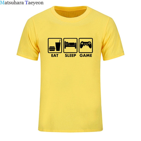 Matsuhara Taeyeon T-shirt brand men Short sleeve round collar Cotton Eat Sleep Game fans The tshirt printing t shirts camiseta