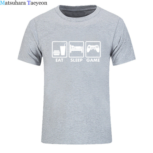 Matsuhara Taeyeon T-shirt brand men Short sleeve round collar Cotton Eat Sleep Game fans The tshirt printing t shirts camiseta