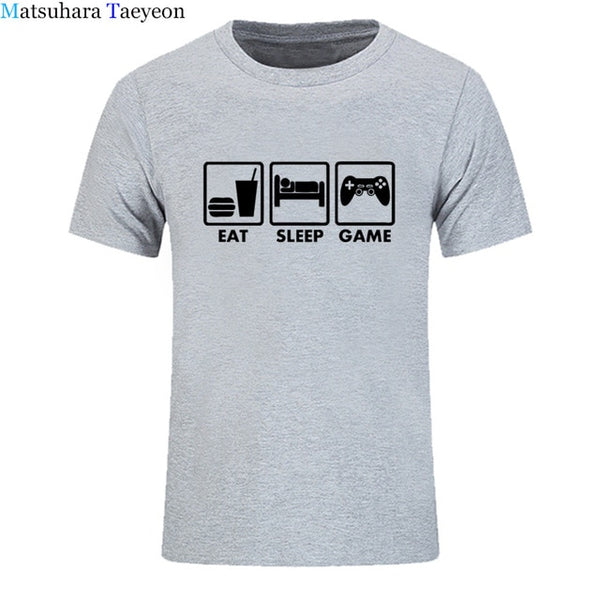 Matsuhara Taeyeon T-shirt brand men Short sleeve round collar Cotton Eat Sleep Game fans The tshirt printing t shirts camiseta