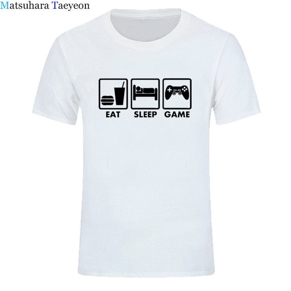 Matsuhara Taeyeon T-shirt brand men Short sleeve round collar Cotton Eat Sleep Game fans The tshirt printing t shirts camiseta