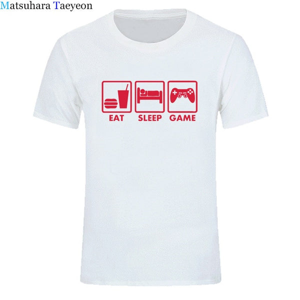 Matsuhara Taeyeon T-shirt brand men Short sleeve round collar Cotton Eat Sleep Game fans The tshirt printing t shirts camiseta