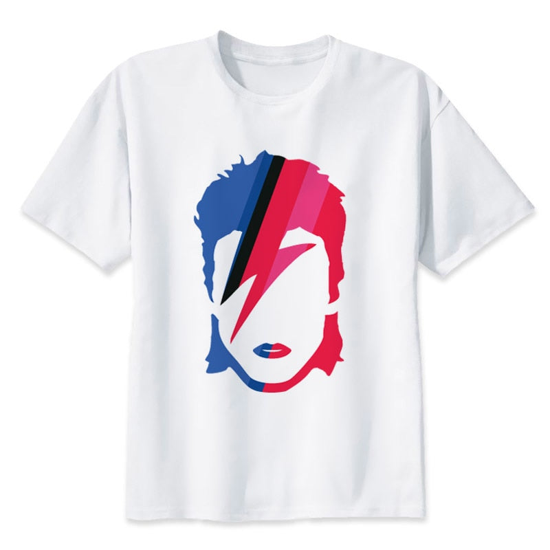 bowie Men T-Shirt 5XL White T shirt Casual modal Printed Cartoon Short Sleeve Tee Shirt Large Size Summer Hot Q1236