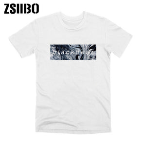 ZSIIBO Hip Hop Breathable Casual T Shirts Streetwear 2020 Summer Men Blackbear Marble Short Sleeve Male Fashion O-Neck Tshirts