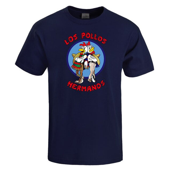 Tv Show Breaking Bad Los Pollos Chicken Brothers T Shirts Men 2019 Summer Fashion Casual T-Shirt Cotton Tops Tee Plus Size S-3Xl