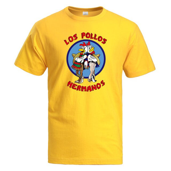 Tv Show Breaking Bad Los Pollos Chicken Brothers T Shirts Men 2019 Summer Fashion Casual T-Shirt Cotton Tops Tee Plus Size S-3Xl