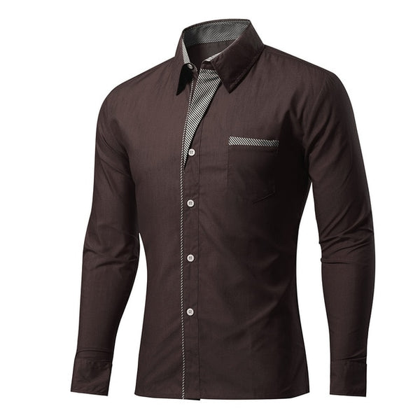 4XL Plus Size Brand-clothing Cotton Mens Clothing Solid Soft Men Shirt Long Sleeve Mens Shirts Casual Slim Fit Hot Sale