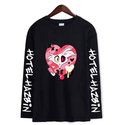 2019 Hazbin Hotel tshirts women long sleeve T-shirt Casual Long Sleeve Hazbin Hotel T-shirt Tops Plus Size for men and women