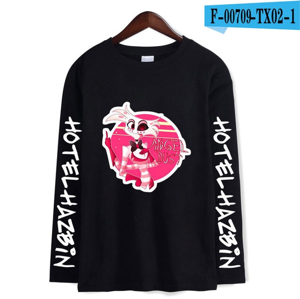 2019 Hazbin Hotel tshirts women long sleeve T-shirt Casual Long Sleeve Hazbin Hotel T-shirt Tops Plus Size for men and women