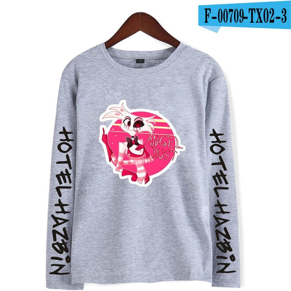 2019 Hazbin Hotel tshirts women long sleeve T-shirt Casual Long Sleeve Hazbin Hotel T-shirt Tops Plus Size for men and women