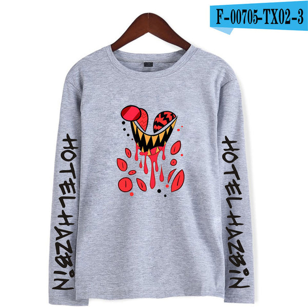 2019 Hazbin Hotel tshirts women long sleeve T-shirt Casual Long Sleeve Hazbin Hotel T-shirt Tops Plus Size for men and women