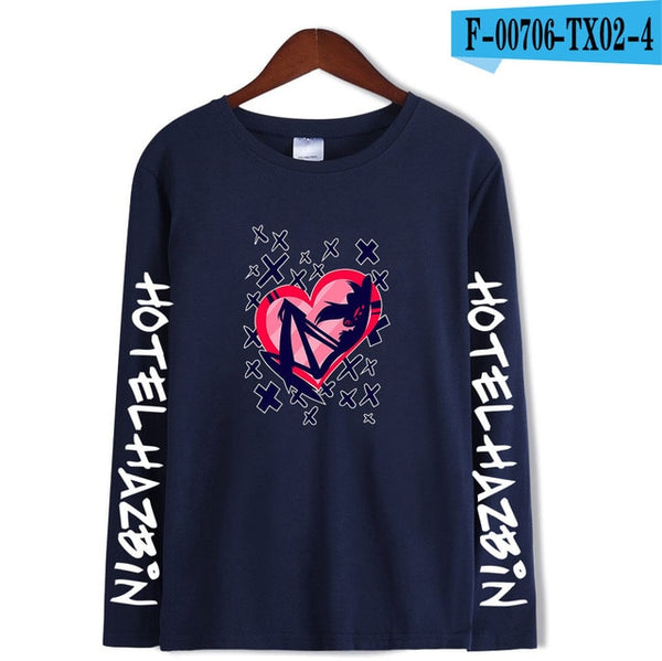 2019 Hazbin Hotel tshirts women long sleeve T-shirt Casual Long Sleeve Hazbin Hotel T-shirt Tops Plus Size for men and women