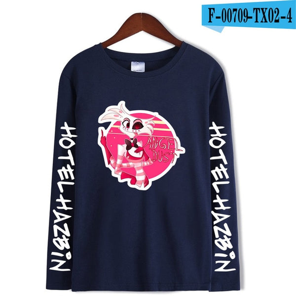 2019 Hazbin Hotel tshirts women long sleeve T-shirt Casual Long Sleeve Hazbin Hotel T-shirt Tops Plus Size for men and women