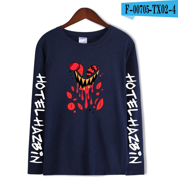 2019 Hazbin Hotel tshirts women long sleeve T-shirt Casual Long Sleeve Hazbin Hotel T-shirt Tops Plus Size for men and women