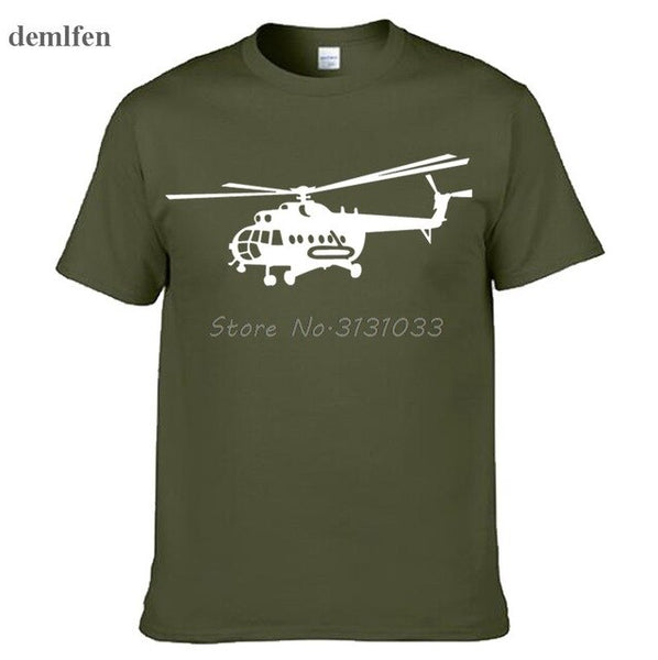 Summer Style Brand New Male T shirts Novelty MI-8 Helicopter USSR Victory Day print t-shirt Short Sleeve Cotton Tee shirts