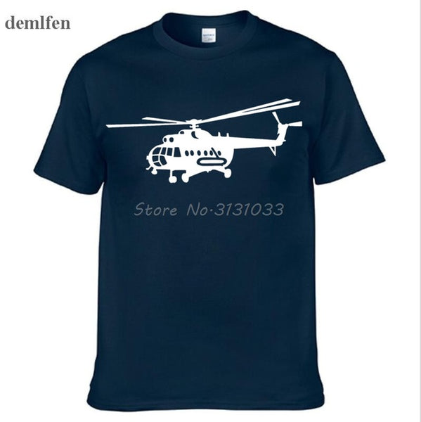 Summer Style Brand New Male T shirts Novelty MI-8 Helicopter USSR Victory Day print t-shirt Short Sleeve Cotton Tee shirts