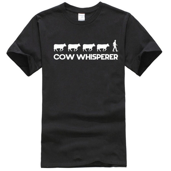 Unisex COW WHISPERER T shirt - Farming Farmer Dairy Farm Funny Cow Tshirt