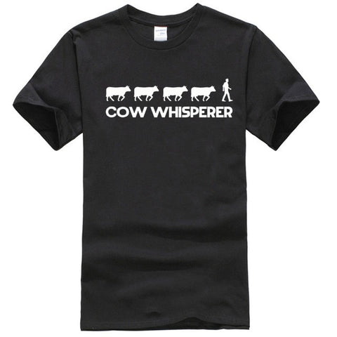 Unisex COW WHISPERER T shirt - Farming Farmer Dairy Farm Funny Cow Tshirt