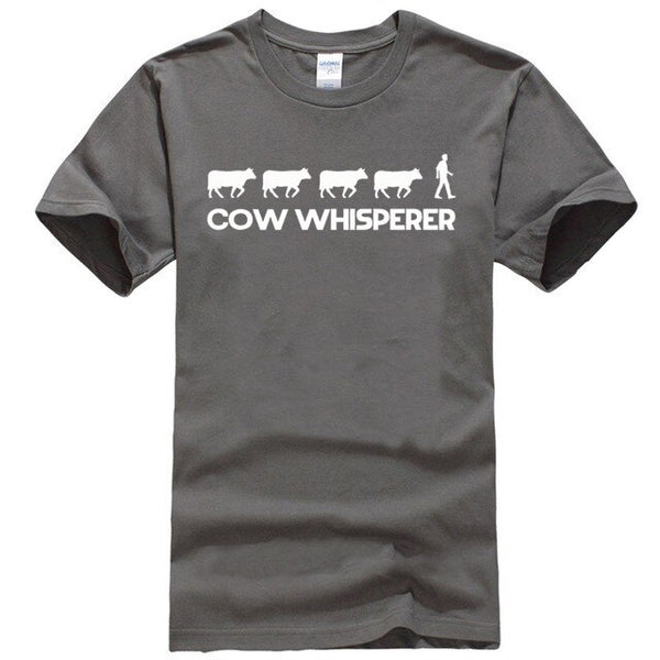 Unisex COW WHISPERER T shirt - Farming Farmer Dairy Farm Funny Cow Tshirt