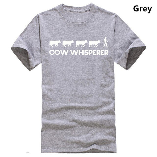 Unisex COW WHISPERER T shirt - Farming Farmer Dairy Farm Funny Cow Tshirt