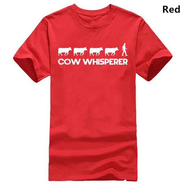 Unisex COW WHISPERER T shirt - Farming Farmer Dairy Farm Funny Cow Tshirt