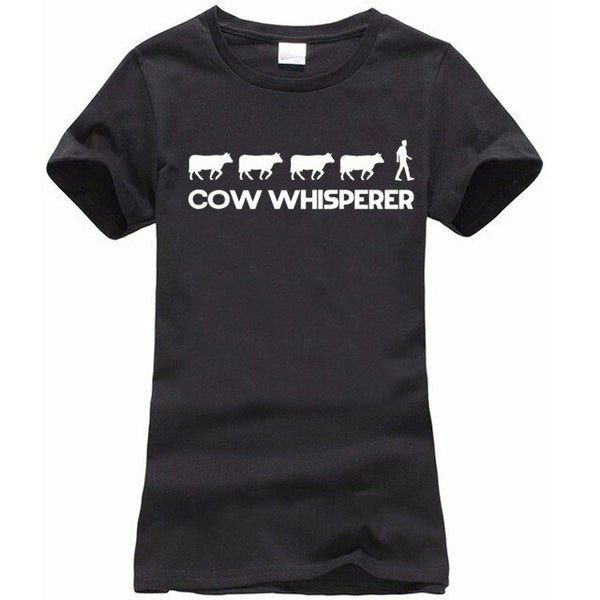 Unisex COW WHISPERER T shirt - Farming Farmer Dairy Farm Funny Cow Tshirt