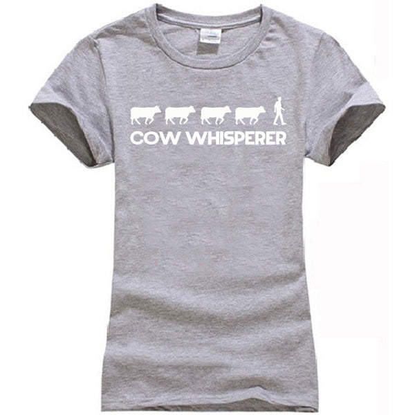 Unisex COW WHISPERER T shirt - Farming Farmer Dairy Farm Funny Cow Tshirt