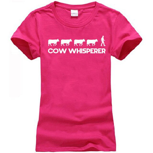 Unisex COW WHISPERER T shirt - Farming Farmer Dairy Farm Funny Cow Tshirt