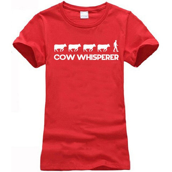 Unisex COW WHISPERER T shirt - Farming Farmer Dairy Farm Funny Cow Tshirt