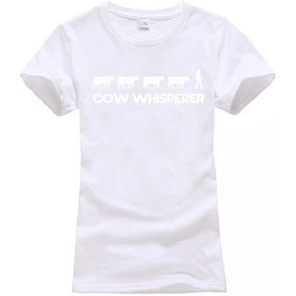 Unisex COW WHISPERER T shirt - Farming Farmer Dairy Farm Funny Cow Tshirt