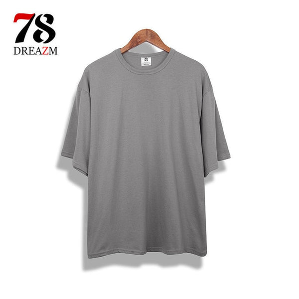 2018 new brand hip-hop solid t-shirt oversize Extended hip hop t shirt Cotton plus size streewear tshirt hiphop Swag