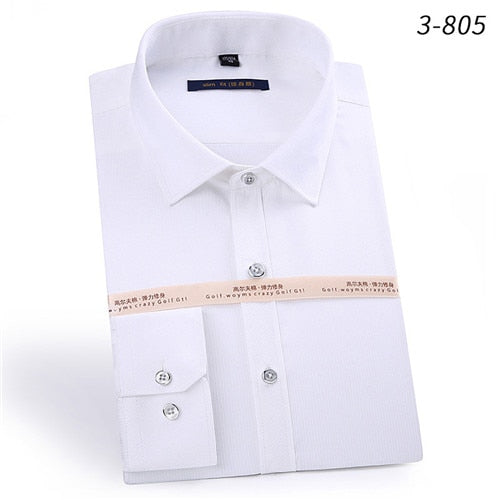 Recommend good Quality cotton and bamboo fiber micro-elastic slim fit long sleeve without chest pocket business men dress shirts